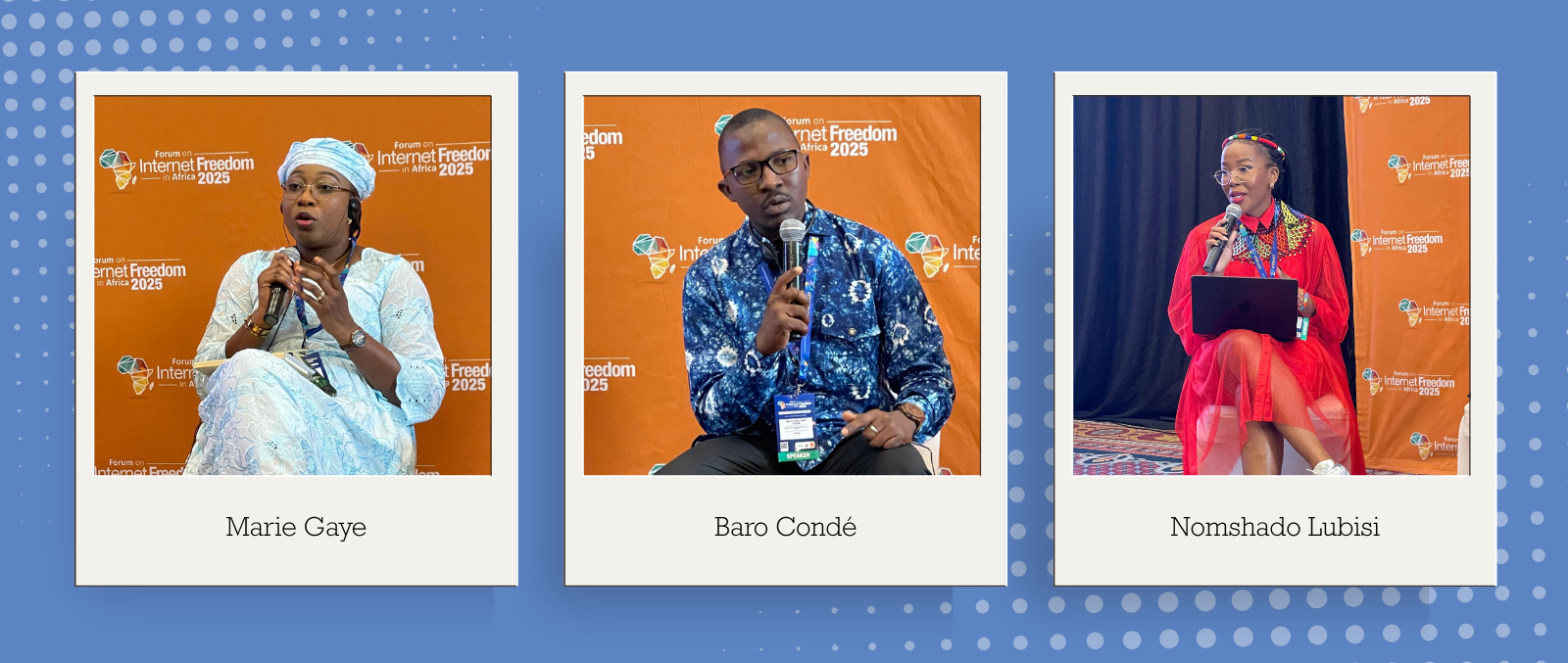 Marie Gaye, Baro Cond&eacute;, Nomshado Lubisi